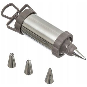 5five Szpryca do dekorowania ciastek, dekorator, inox, 4 końcówki