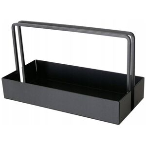 Boltze Metalowa taca dekoracyjna Como, czarna, 14 x 30 cm