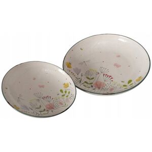Boltze Talerze w kwiaty polne FLORINA, ceramiczne, 2 sztuki