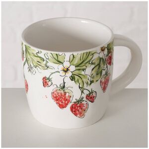 Boltze Kubek ceramiczny w truskawki STRAWBERRY, 450 ml