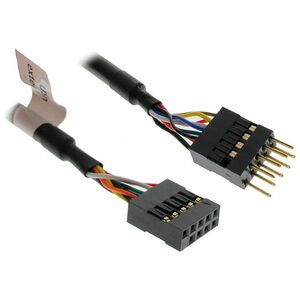 Akasa USB 9 pin - USB 9 pin, 0.4m, Czarny (EXUSBI40)