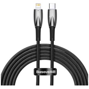 Baseus Καλώδιο USB-C σε Lightning Glimmer Series 20W 2m Μαύρο (CADH000101) (BASCADH000101) έως 12 άτοκες Δόσεις