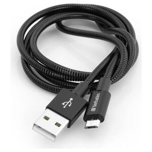 Kabel USB Verbatim USB-A - microUSB 1 m Czarny (48863)
