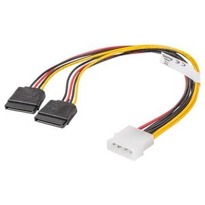 Lanberg Molex - SATA x2, 0.3m, Wielokolorowy (CA-HDSA-11CU-0030)