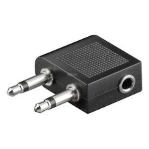 Adapter AV Goobay Jack 3.5mm - Jack 3.5mm x2 czarny (61004)