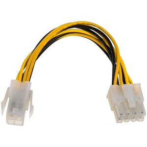 Akyga ATX/EPS 4-pin - ATX/EPS 8-pin, 0.15m, Żółty (AK-CA-10)