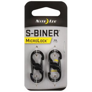 Nite Ize Karabińczyk S-Biner MicroLock stal nierdzewna czarny 2 sztuki (LSBM-01-2R3)