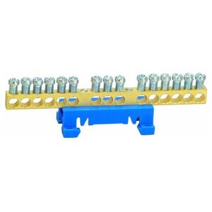 Simet Zacisk przyłączeniowy na TS35, neutralny N, 15-polowy, 15x16mm2 870N/15 niebieski (89814003)