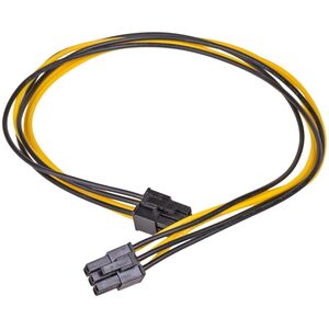 Akyga PCIe 6-pin - PCIe 6-pin, 0.4m, Żółty (AK-CA-49)