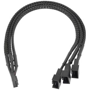Akyga 4-pin - 4-pin x3, 0.15m, Czarny (AK-CA-65)