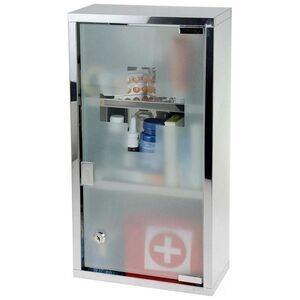 Excellent Houseware Stalowa Apteczka wisząca ścienna, szafka medyczna