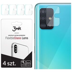3MK FlexibleGlass Lens Samsung A51 Szkło hybrydowe na obiektyw aparatu 4szt