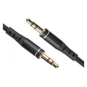 Kabel EverActive Jack 3.5mm - Jack 3.5mm 1.5m czarny (CBS-1.5JB)