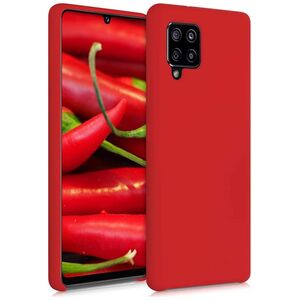 Hurtel Silicone Case elastyczne silikonowe etui pokrowiec Samsung Galaxy A42 5G czerwony