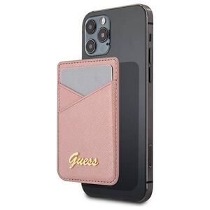 Guess Kieszeń na karty Guess Wallet Card Slot GUWMSSASLPI MagSafe Saffiano różowy/pink