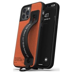 Diesel DIESEL HANDSTRAP CASE UTILITY TWILL IPHONE 12 / 12 PRO CZARNY/POMARAŃCZOWY standard