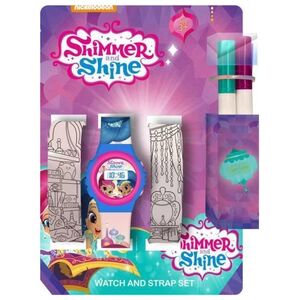 Kids Euroswan Zestaw zegarek cyfrowy z paskami do kolorowania i markerami Shimmer i Shine SH17056 Kids Euroswan