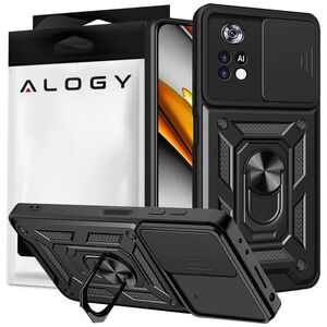 Alogy Alogy Etui na telefon Camshield Stand Ring z osłonką na aparat do Xiaomi Poco X4 Pro 5G uniwersalny