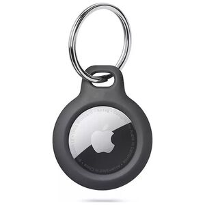 4kom.pl Brelok Rough TPU karabińczyk do Apple AirTag Black