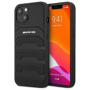 Mercedes AMG Petronas F1 Team Etui AMG do iPhone 14 Plus 6,7" czarny/black hardcase Leather Debossed Lines