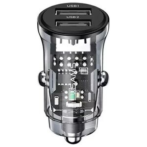 Ładowarka Usams Ładowarka samochodowa USAMS C31 3A 2xUSB-A Fast Charge czarny/black CC162CC01