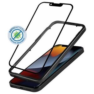 Crong Crong Anti-Bacterial 3D Armour Glass - Szkło hartowane 9H na cały ekran iPhone 14 Pro + ramka instalacyjna