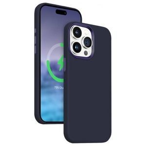 Crong Etui Color Cover LUX Magnetic iPhone 15 Pro Max MagSafe Granatowe