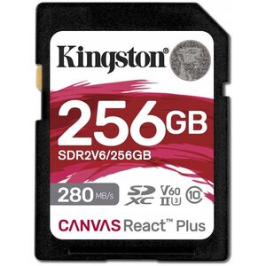 Karta Kingston Canvas React Plus SDXC 256 GB Class 10 UHS-II/U3 V60 (SDR2V6/256GB)