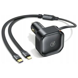 Ładowarka Usams Ładowarka samochodowa USAMS C41 ze zwijanym kablem 2xUSB-C PD 30W Fast Charge czarny/black