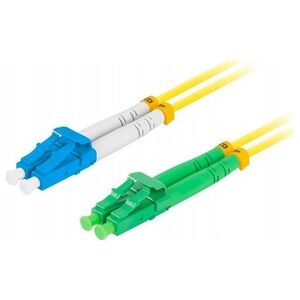 Lanberg Patchcord światłowodowy Lanberg SM LC/APC-LC/UPC DUPLEX 3.0MM LSZH G657A1 0.5m żółty