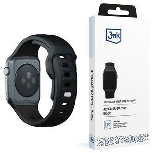 3MK 42/44/45/49 mm Black - 3mk Silicone Watch Strap for Apple
