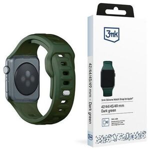 3MK 42/44/45/49 mm Dark Green - 3mk Silicone Watch Strap for Apple