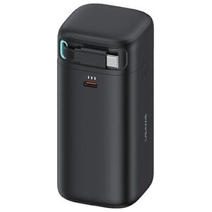 Powerbank Usams USAMS Powerbank ze zwijanym kablem USB-C Retractable 18000 mAh PD45W Fast Charge XMF Series czarny/black 20KCD21601 (US-CD216)
