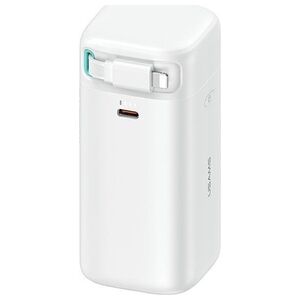 Powerbank Usams USAMS Powerbank ze zwijanym kablem Retractable Lightning 18000 mAh PD45W Fast Charge XMF Series biały/white 20KCD21702 (US-CD217)