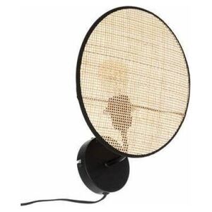 Atmosphera Kinkiet do salonu OLME, rattanowa plecionka, Ø 27 cm