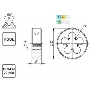 Fanar NARZYNKA M18x1,5 DIN-22568 (6g) HSSE INOX