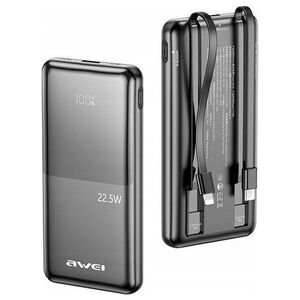 Powerbank Awei AWEI PowerBank P76K 10000mAh 22.5W czarny/black Digital Display