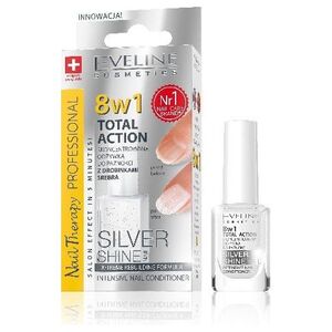 Eveline Nail Therapy Lakier odżywka Total Therapy 8w1 Silver Shine 12ml