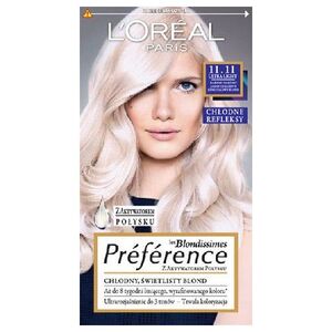L’Oreal Paris Farba Recital Preference 11.11 Bardzo Bardzo Jasny Chłodny Kryształowy Blond