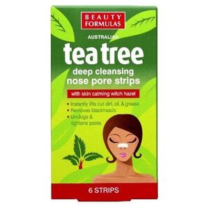 Beauty Formulas Tea Tree Głęboko oczyszczające paski na nos 6 szt.