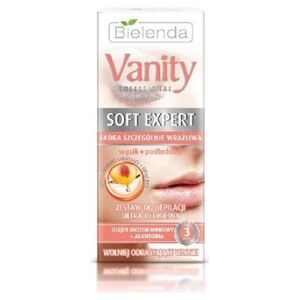 Bielenda Vanity Soft Expert Zestaw do depilacji twarzy ultra delikatny 15ml