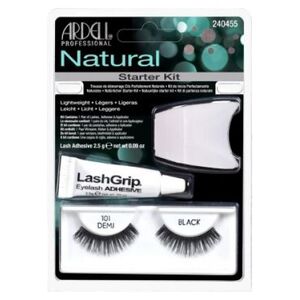 Ardell Natural Starter Kit Demi Black 101 (W) sztuczne rzęsy + klej 2,5g + aplikator