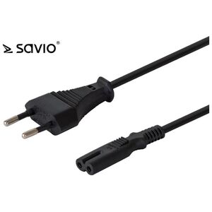 Kabel zasilający Savio SAVIO CL-100 Kabel zasilający płaski ósemka 2pin, 1,8m - SAVIO CL-100 - SAVIO CL-100