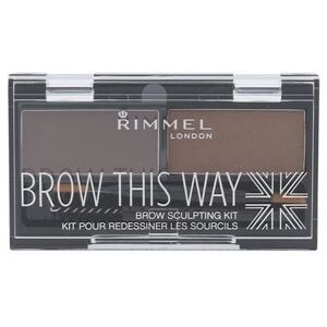 Rimmel  Brow This Way Scuplting Kit Cień do brwi 002 Medium Brown 2.4g