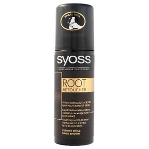 Syoss Syoss Root Retoucher Spray maskujący odrosty Ciemny Brąz 120ml