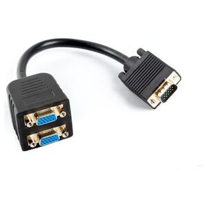 Lanberg splitter VGA->VGA x2, 20cm (AD-0020-BK)