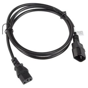 Kabel zasilający Lanberg IEC 320 C13 - C14, 1.8m, czarny (CA-C13E-11CC-0018-BK)
