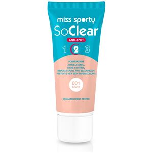 Miss Sporty So Clear Anti-Spot 2 podkład maskujący niedoskonałości 001 Light 30ml