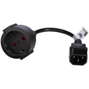 Kabel zasilający Akyga adapter IEC C14 CEE 7/4 250V/50Hz 15cm schuko (AK-PC-10A)