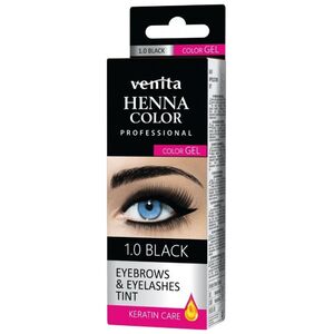 Venita Henna Color Gel żelowa farba do brwi i rzęs 1.0 Black